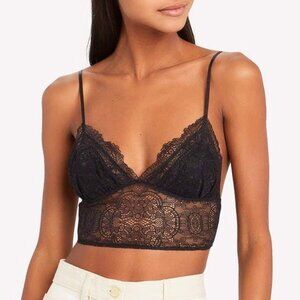 Night Night by Jonathan Simkhai Black Lace Power Bralette Bra